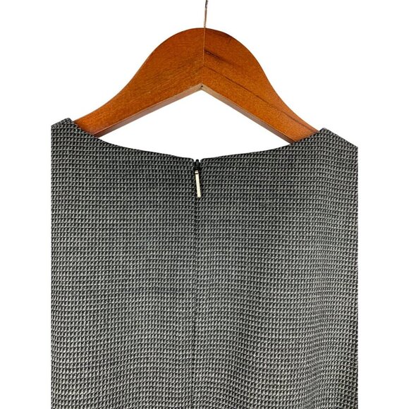 Hugo Boss Womens Sleeveless Peplum Top Size L Black & White Houndstooth Pattern - Picture 4 of 5